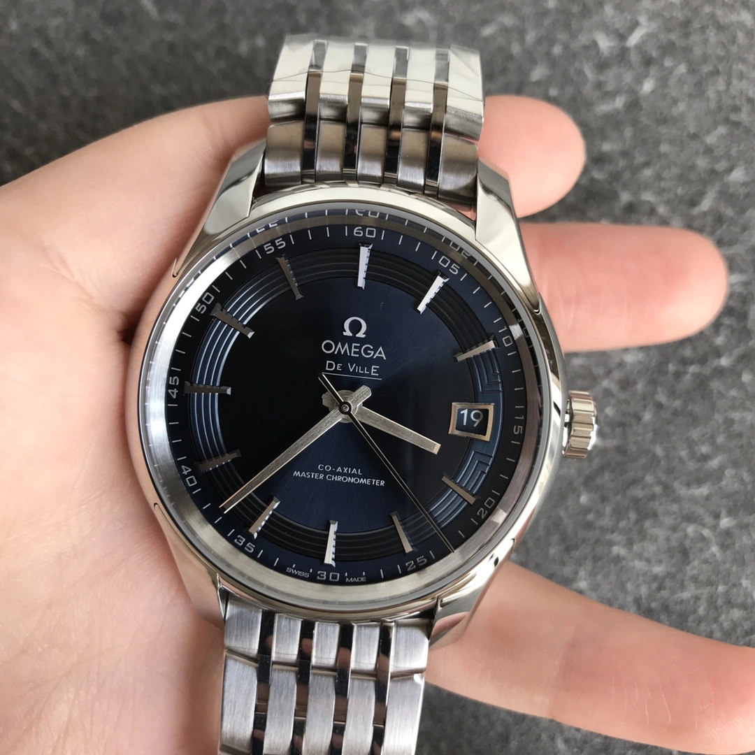Practical CBD Factory Omega De Ville Hour Vision 41mm Blue Dial Steel Bracelet (433.10.41.21.03.001) 1:1 Super Clone -DD8900 Movement 332